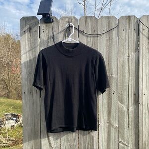 Vintage tapestries Modern Minimalist Black Collared Sweater Shirt L